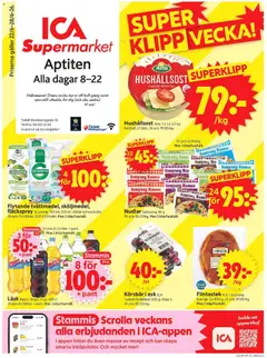 Förhandsgranska reklamblad ICA Supermarket erbjudanden från butik ICA Supermarket gäller från 22/06/2026