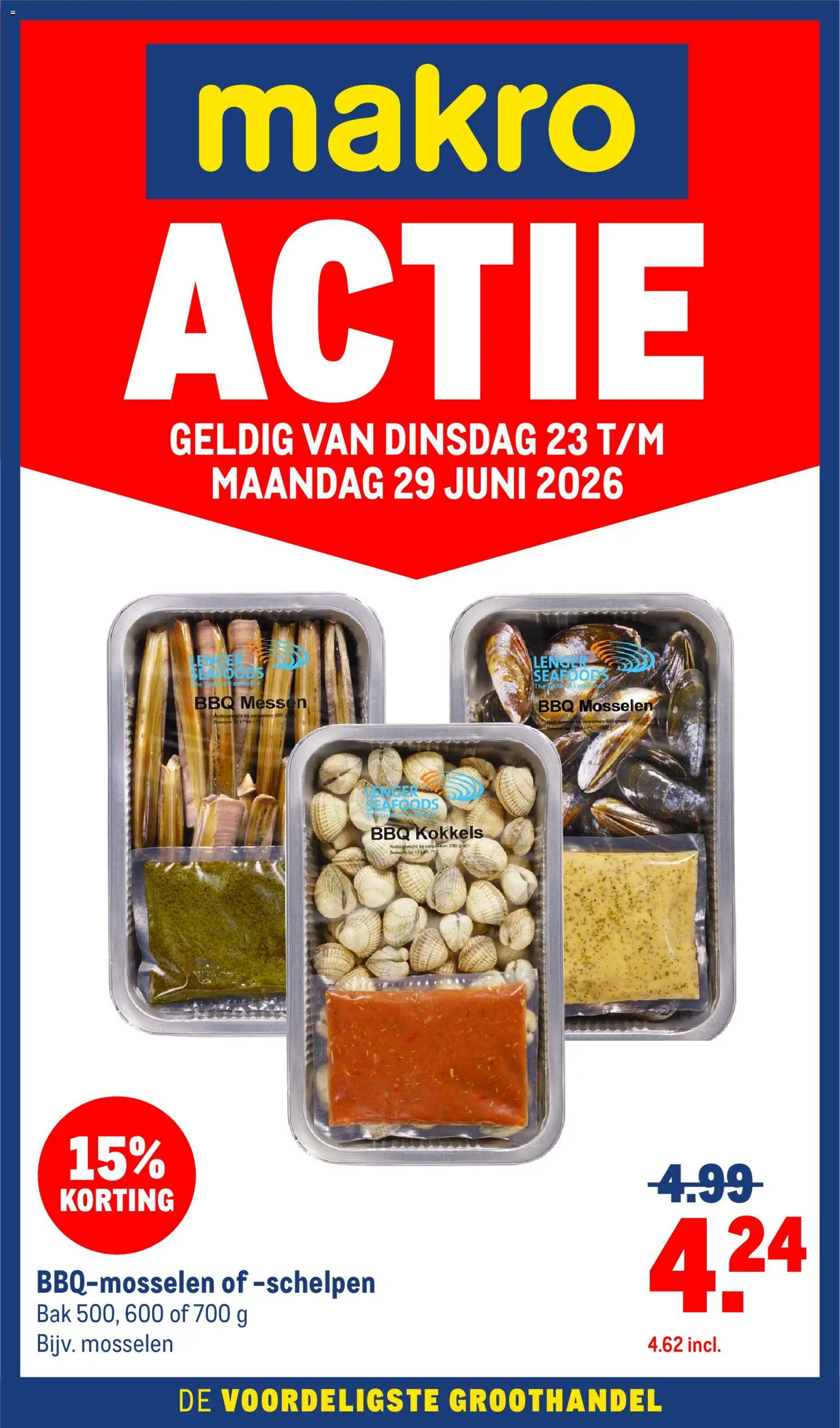 Voorbeeld van Makro folder - Versdeals van winkel Makro geldig vanaf 23-06-2026 - Mosselen, Gewicht