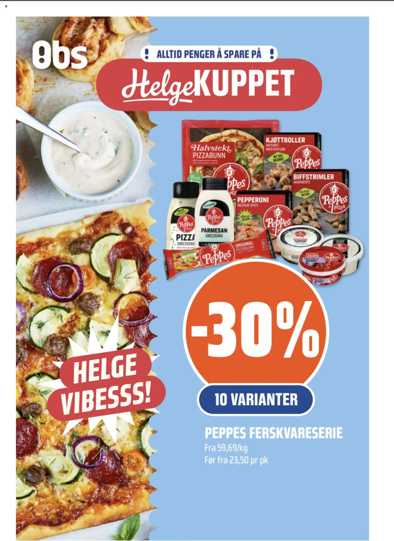 Forhåndsvis Coop Obs kundeavis fra butikk Coop Obs gyldig fra 29/10/2026 - Pizzabunn, Parmesan, Pizza, Kjøttboller, Dressing, Biffstrimler