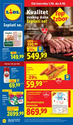 Pregled Lidl kataloga - važi od 01.10.2026