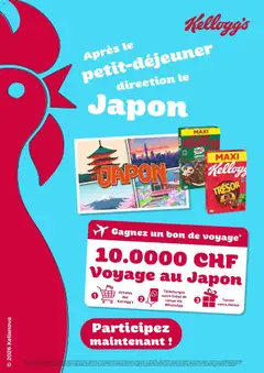 Vorschau des Merkblatts Kellogg: Après the petite-dejeuner direcation le Japon.. vom Shop Angebote gültig von 24.08.2026 bis 20.09.2026