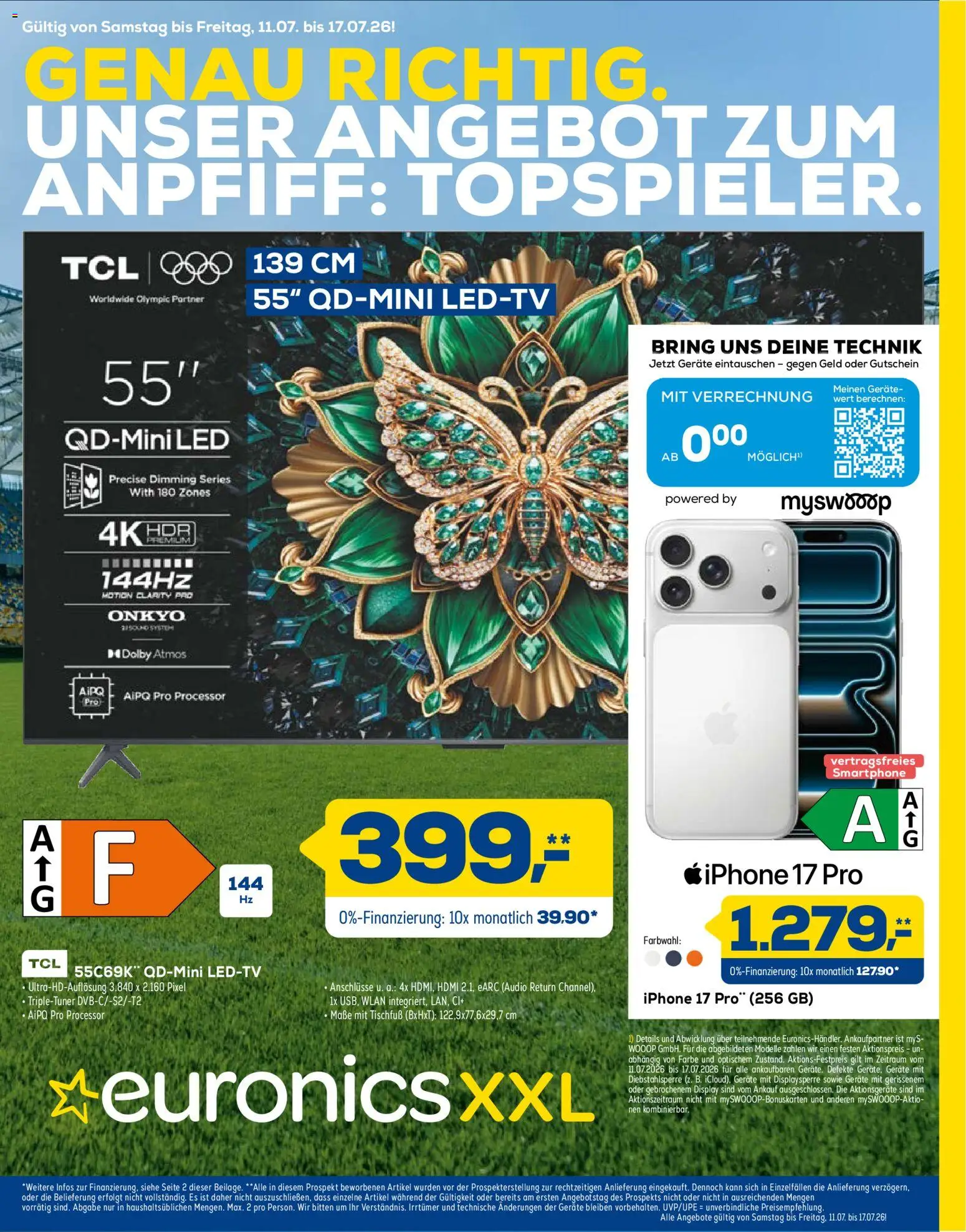 Vorschau von dem Prospekt des Geschäftes Euronics, gültig ab dem 11.07.2026 - Iphone, Audio, Smartphone