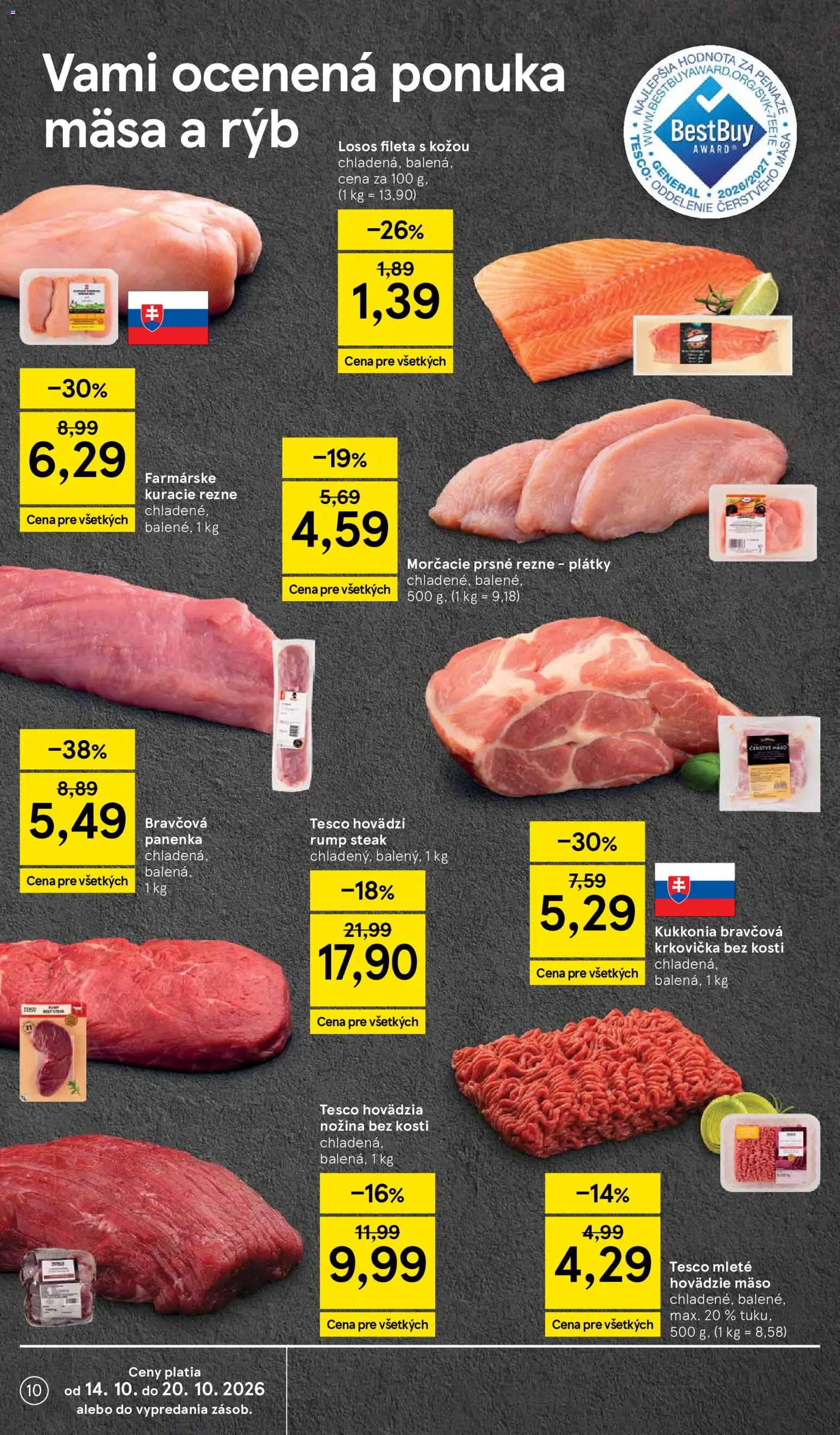 Náhľad Tesco letáku platného od 14.10.2026