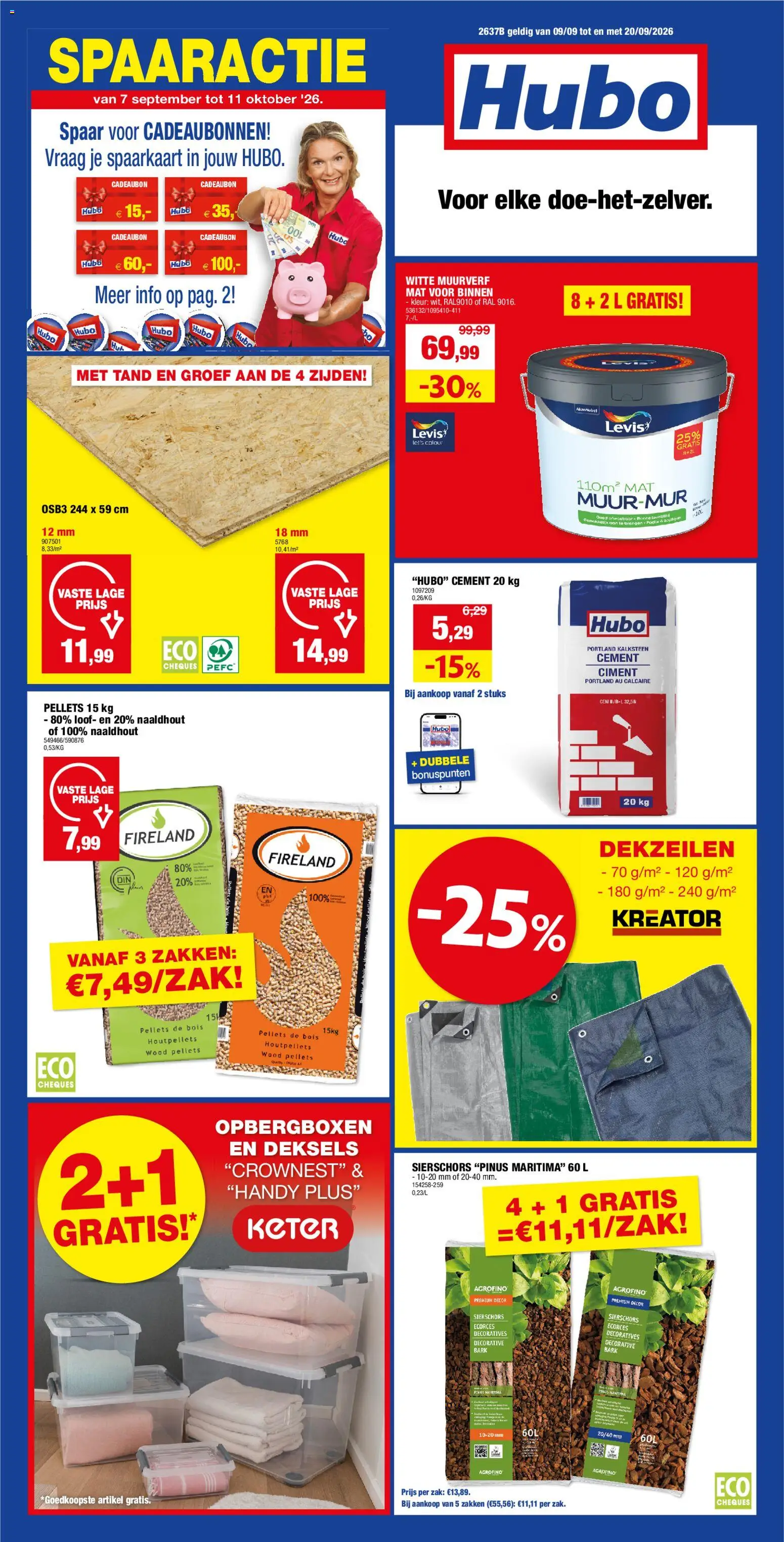 Voorbeeld van Hubo Folder van winkel Hubo geldig vanaf 07/09/2026