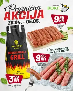 Pregled letka Kort Marketi praznična akcija trgovine Kort Marketi vrijedi od 29.04.2026