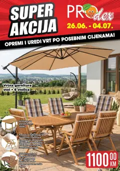 Pregled letka Prodex Super akcija trgovine Prodex vrijedi od 26.06.2026