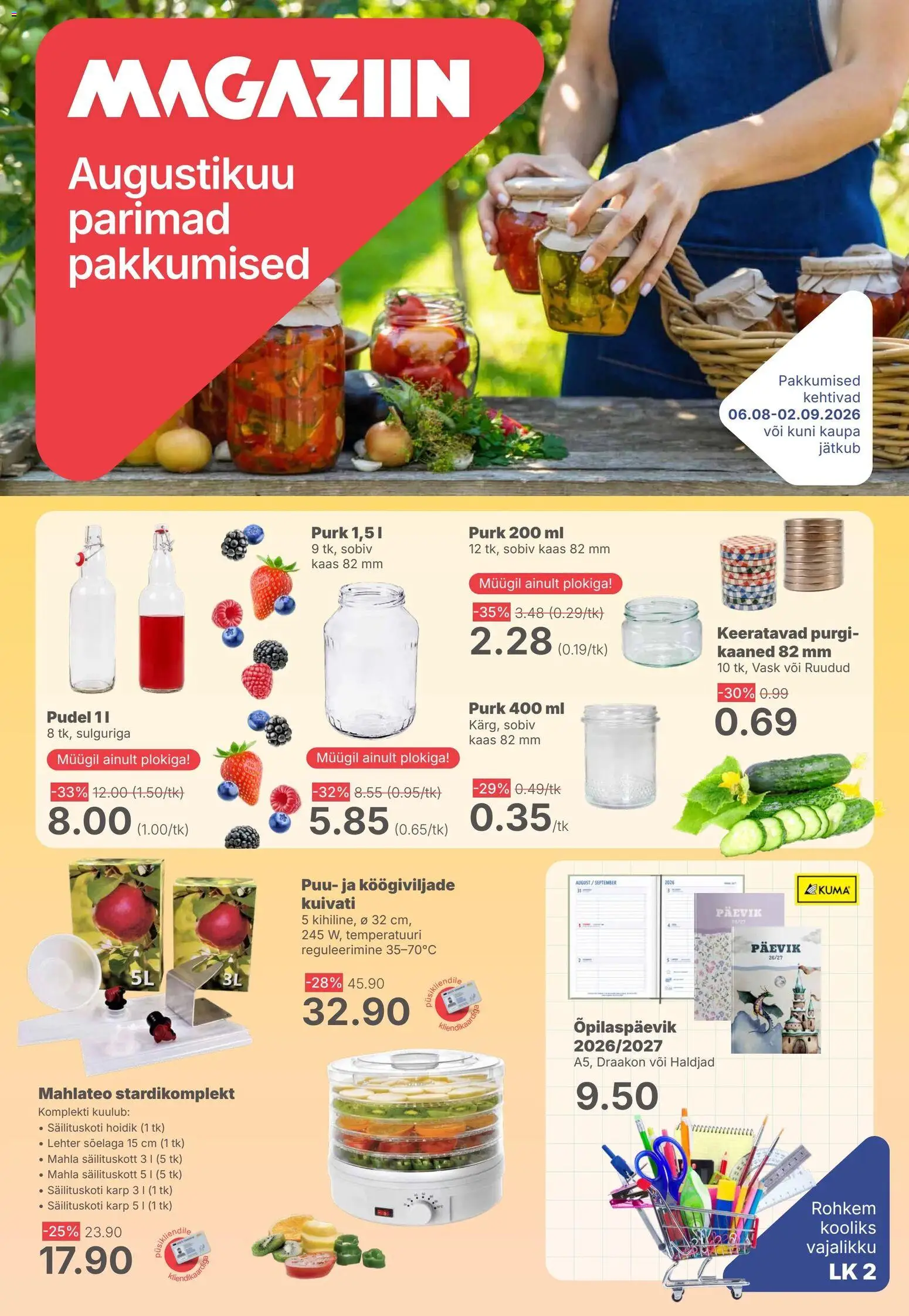 Magaziin kliendilehe eelvaade alates 06.08.2026