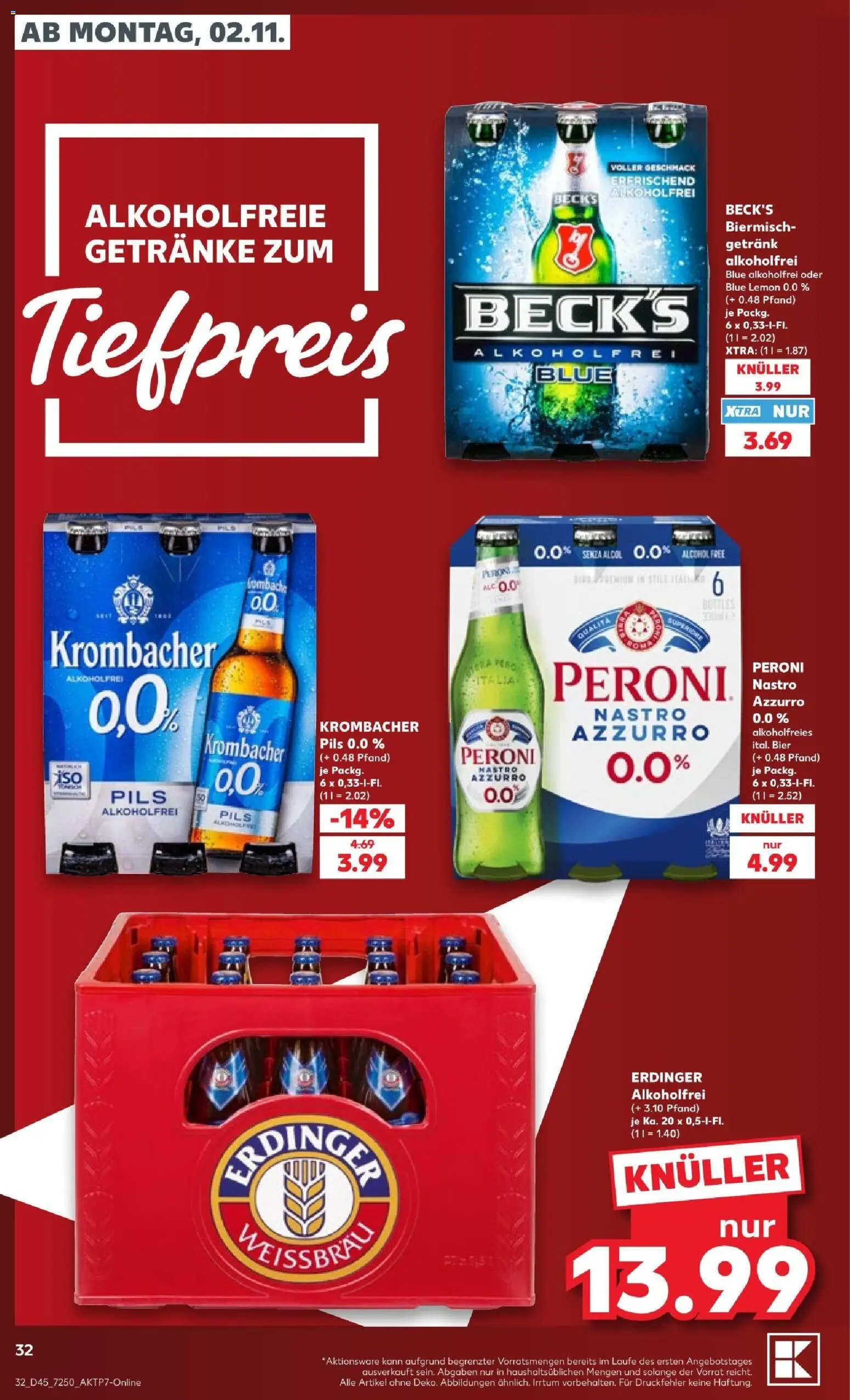 Vorschau von dem Prospekt des Geschäftes Kaufland, gültig ab dem 31.10.2026 - Bier, Krombacher, Erdinger, Pils