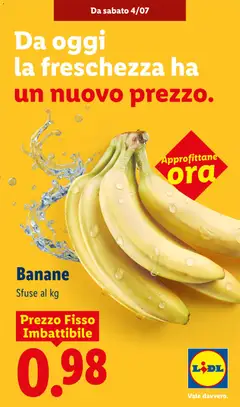 Anteprima dell'opuscolo Lidl volantino Banane dal negozio Lidl valido da 04/07/2026