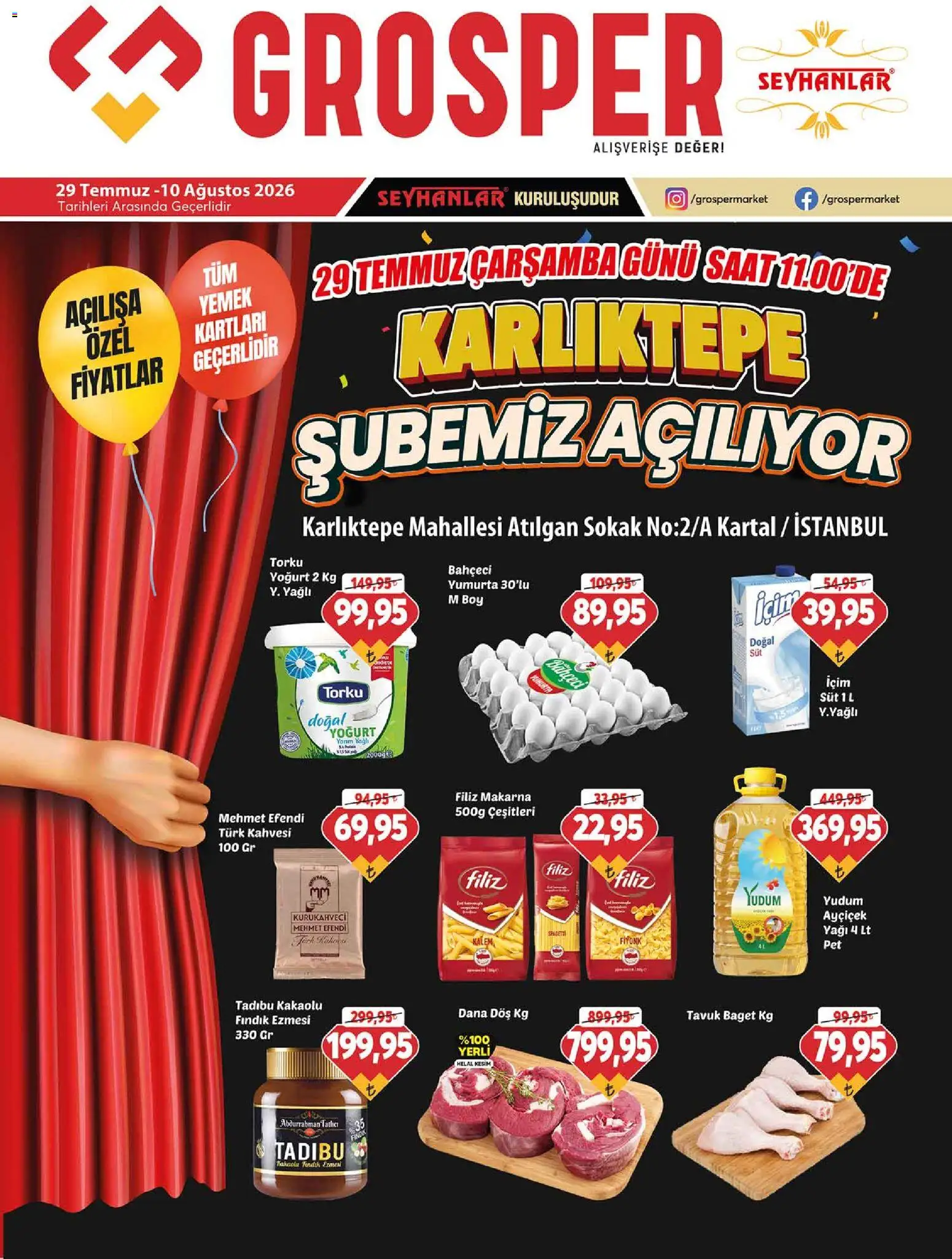 Grosper Grosper - Karlıktepe Şube Açılış İndirimleri 29.07.2026 - Broşürünün önizlemesi