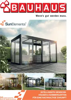 Vorschau der Angebote: Bauhaus Bauhaus SunElements Gewächshäuser gültig ab 25.05.2026
