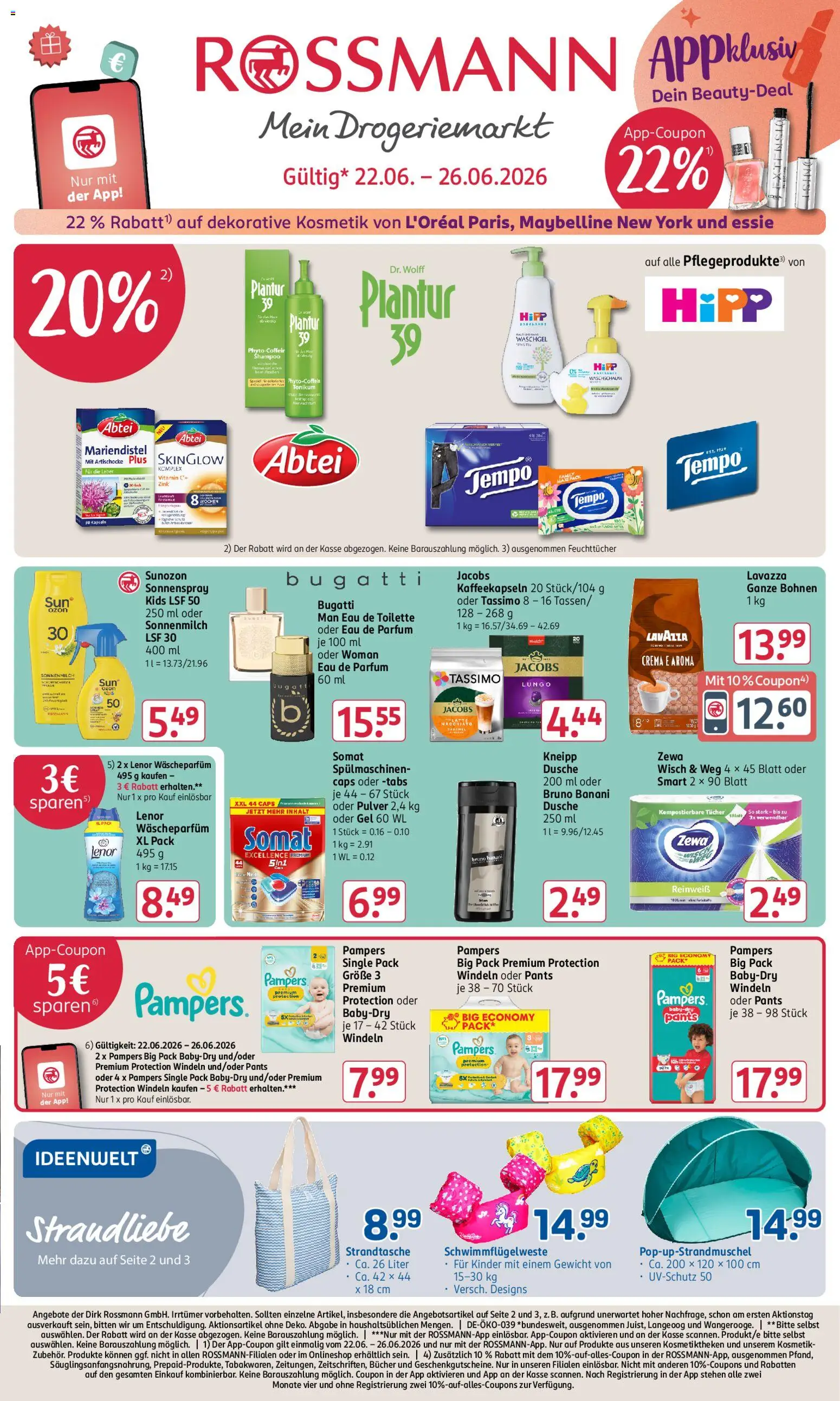 Vorschau von dem Prospekt des Geschäftes Rossmann, gültig ab dem 22.06.2026