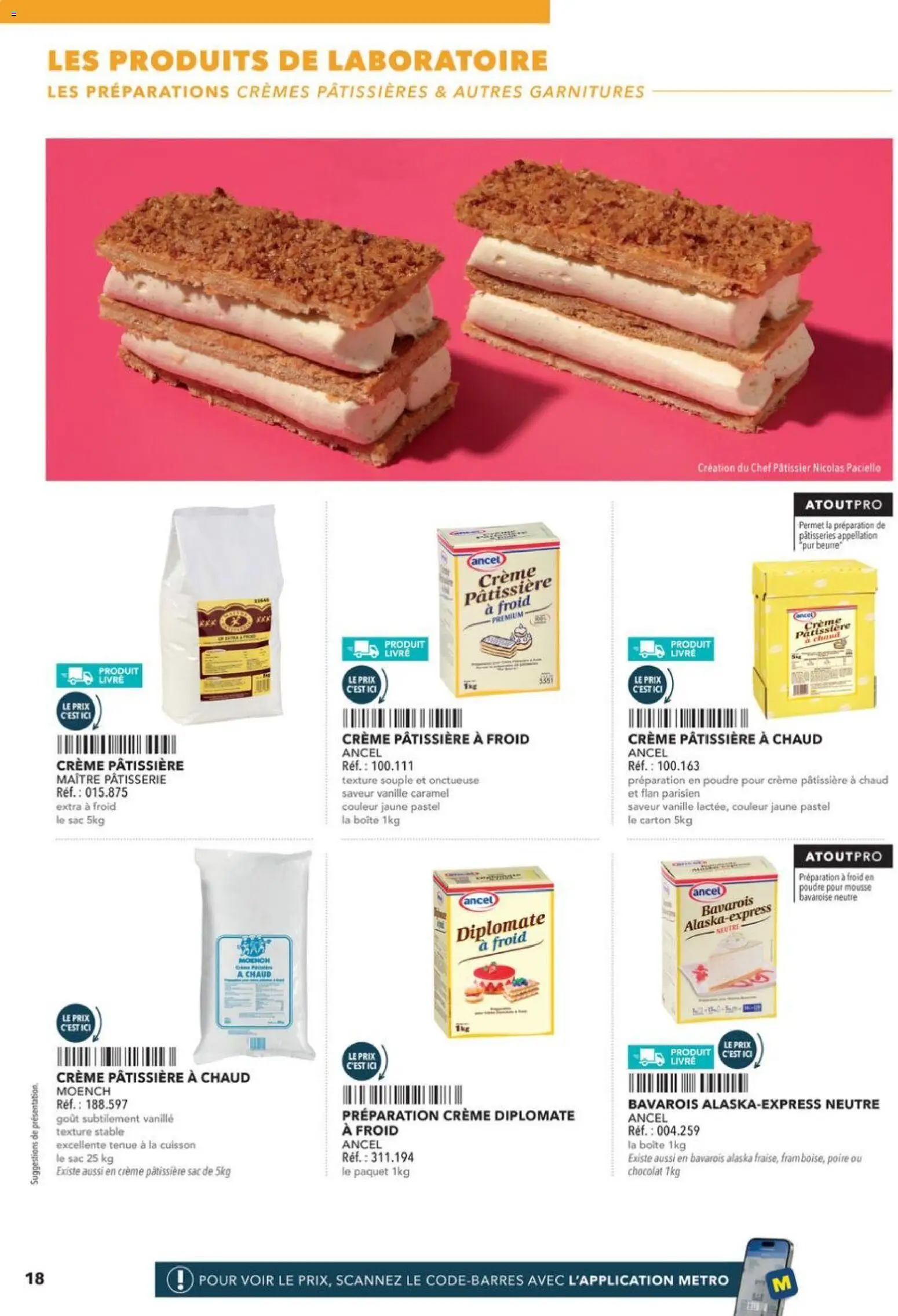 Prévisualisation de Boulangers Pâtissiers du magasin METRO formulaire valide 30/04/2026 - Chocolat, Livre, Sac, Poire, Vanille, Crème, Mousse, Poudre