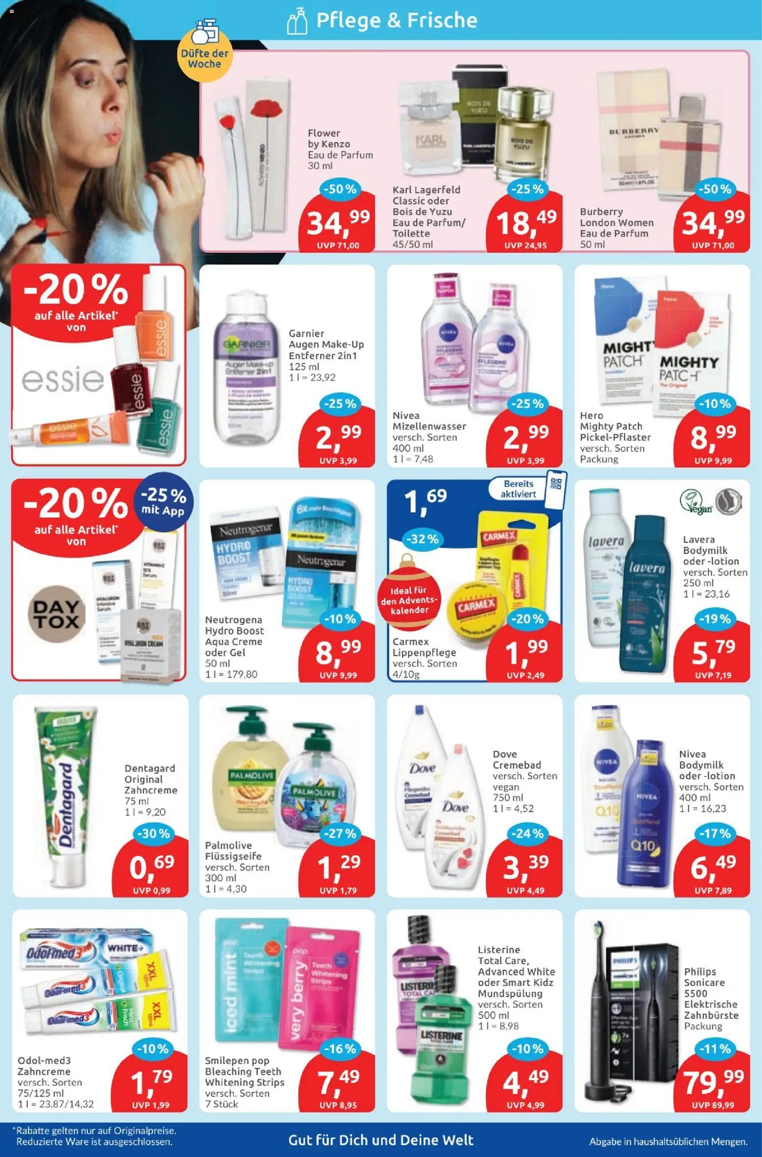 Vorschau von dem Prospekt des Geschäftes Budni, gültig ab dem 02.11.2026 - Toilette, Philips, Parfüm, Mizellenwasser, Zahnbürste, Creme, Listerine, Eau de Parfum