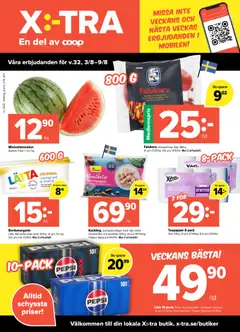 Förhandsgranska reklamblad Coop X:-TRA erbjudanden från butik Coop X:-TRA gäller från 03/08/2026