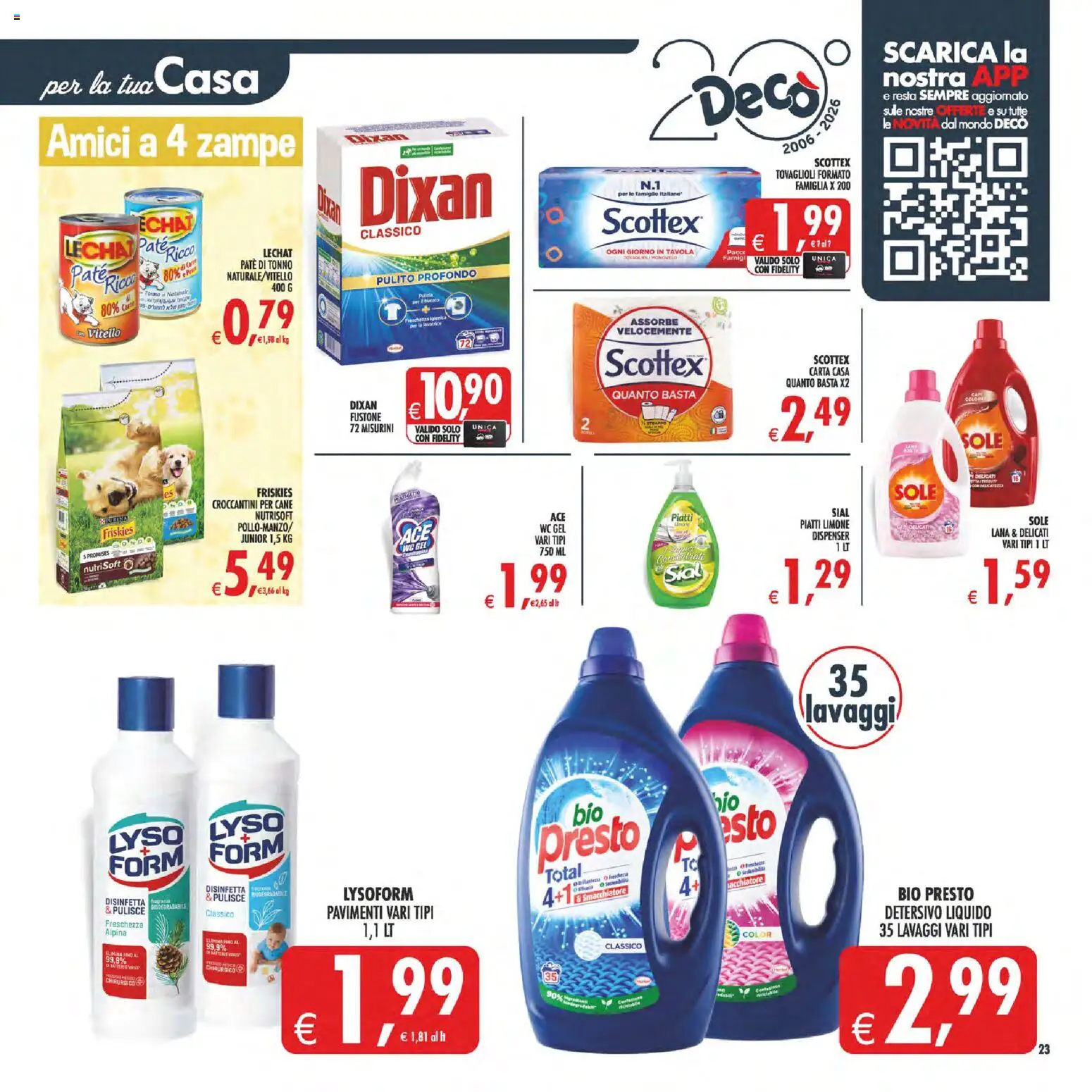 Anteprima dell'opuscolo Decò volantino Maxistore, Supermercati, Local Sicilia dal negozio Decò valido da 01/09/2026 - Limone, WC, Piatti, Tonno, Vitello, Paté, Smacchiatore