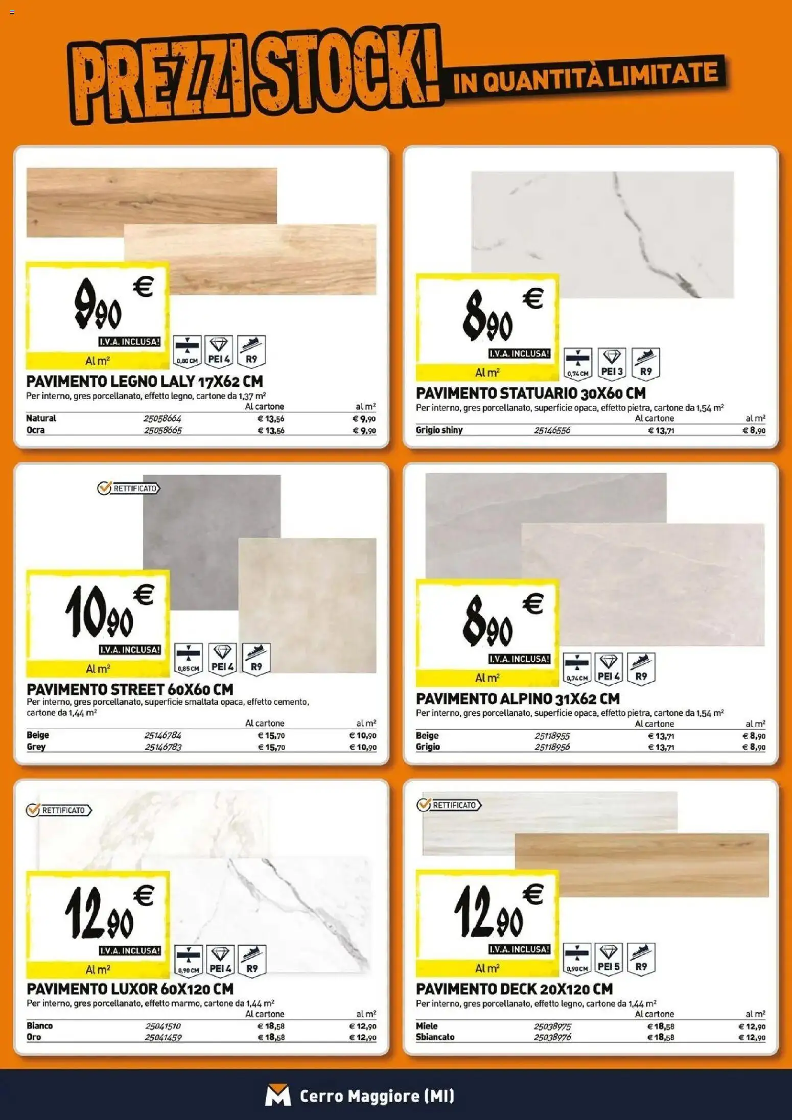 Anteprima dell'opuscolo TECNOMAT catalogo Cerro Maggiore dal negozio TECNOMAT valido da 29/10/2026 - Miele, Pavimento