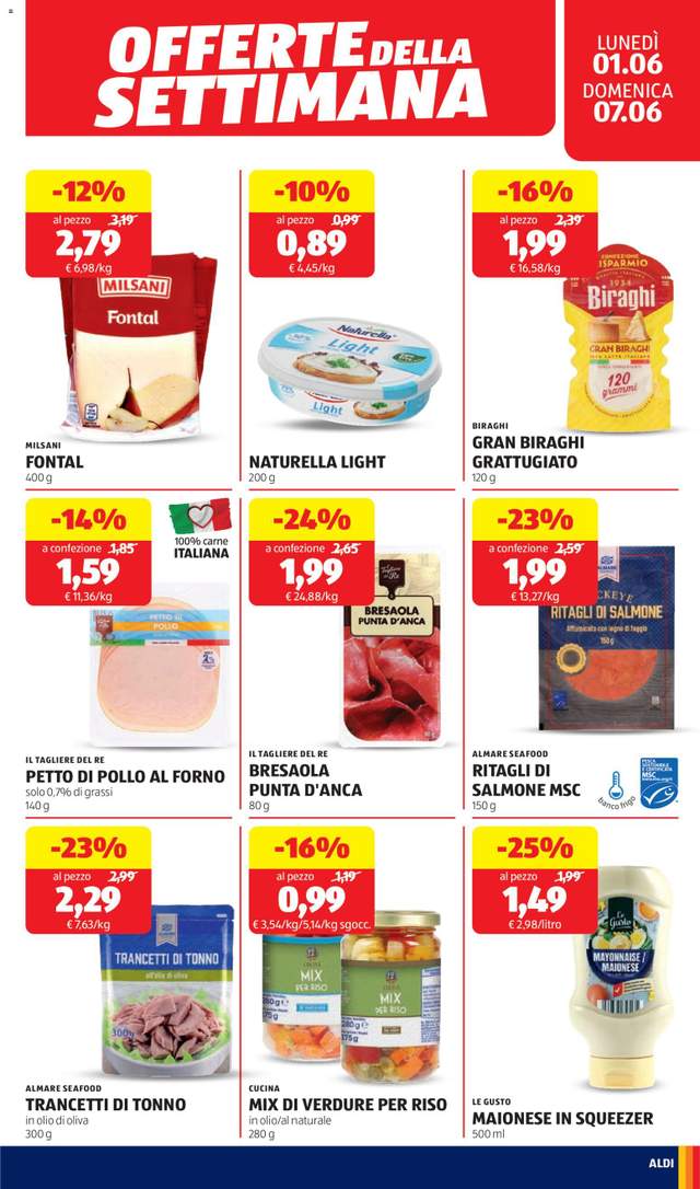 Nuovo volantino Aldi dal 01/06