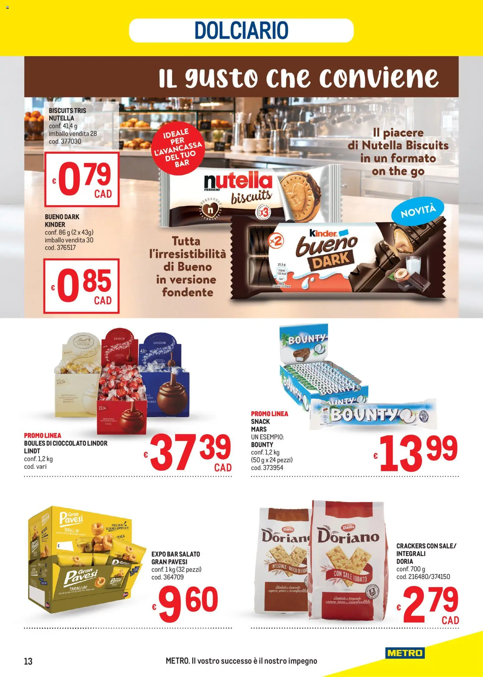 Anteprima dell'opuscolo Metro volantino dal negozio Metro valido da 22/10/2026 - The, Nutella, Cioccolato, Sale, Crackers, Porta, Tè
