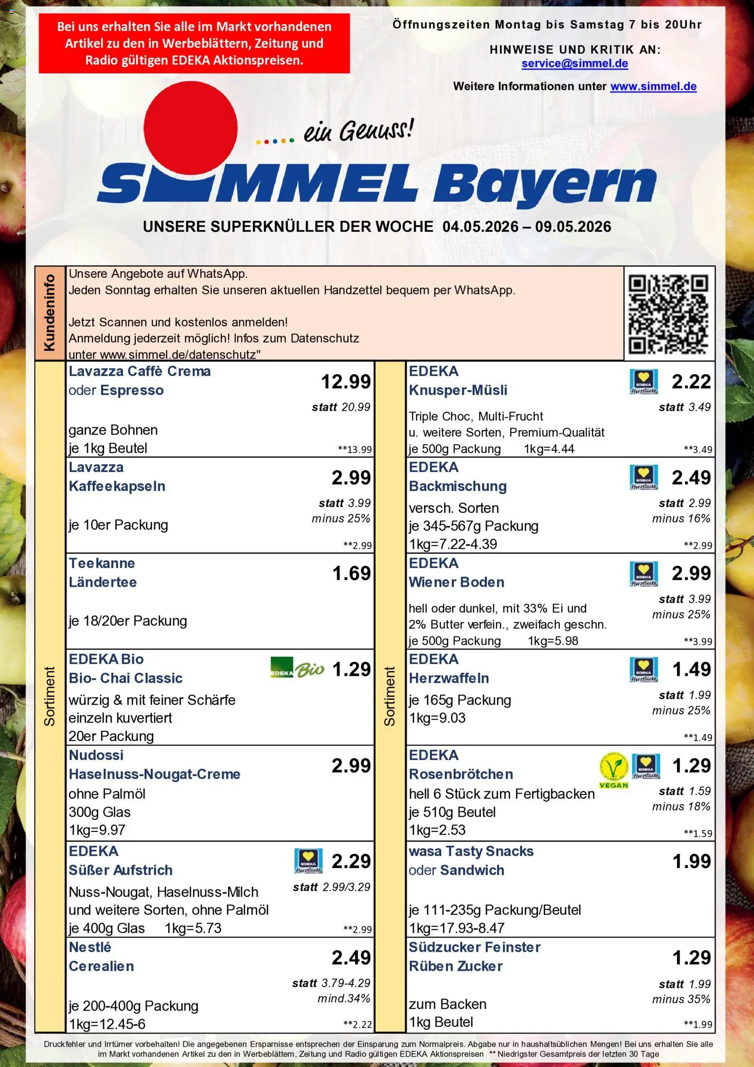 Vorschau von dem Prospekt des Geschäftes Simmel, gültig ab dem 04.05.2026