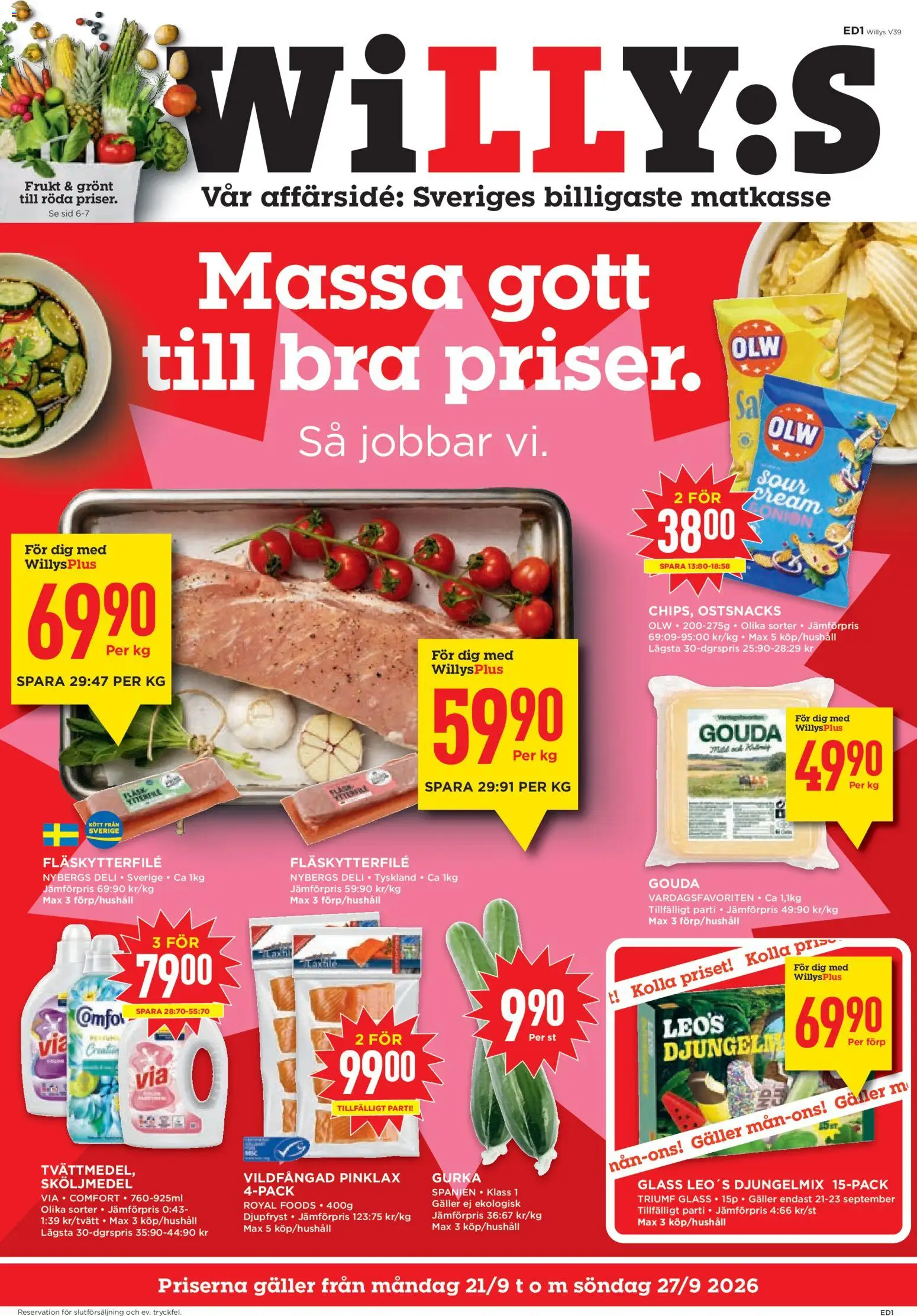 Förhandsgranska reklamblad Willys erbjudanden från butik Willys gäller från 21/09/2026
