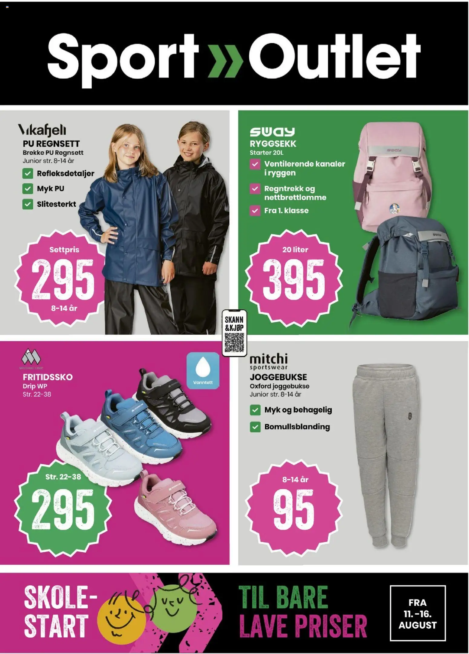 Forhåndsvis Sport Outlet Skolestart til bare lave priser fra butikk Sport Outlet gyldig fra 11/08/2026 - Ryggsekk