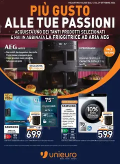 Anteprima dell'opuscolo Più gusto alle tue passioni da Unieuro! dal negozio Unieuro valido da 12/10/2026
