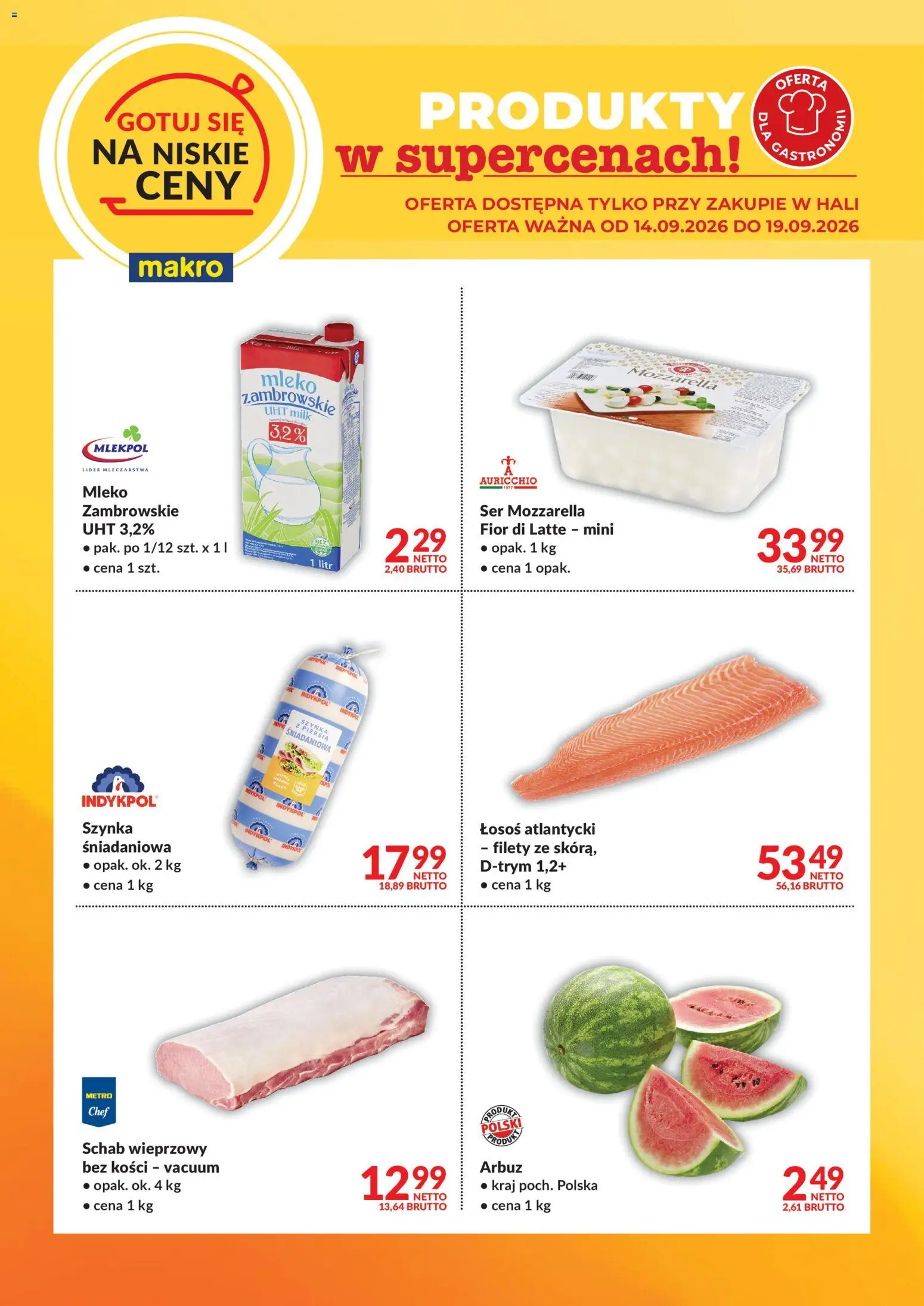 Pogląd gazetki "Makro gazetka - Gotuj się na niskie ceny" ze sklepu Makro ważnej od 14.09.2026