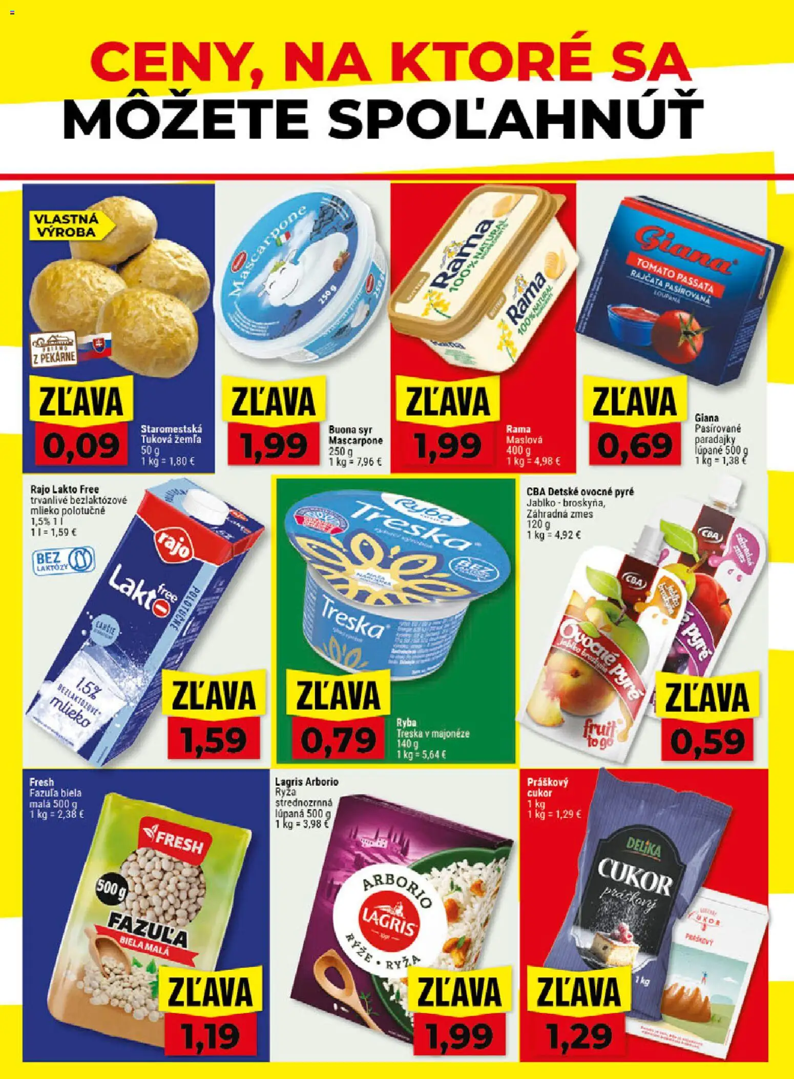 Náhľad Klas letáku platného od 02.11.2026 - Ryba, Mascarpone, Mlieko, Treska, Ryža, Cukor, Fazuľa, Rama