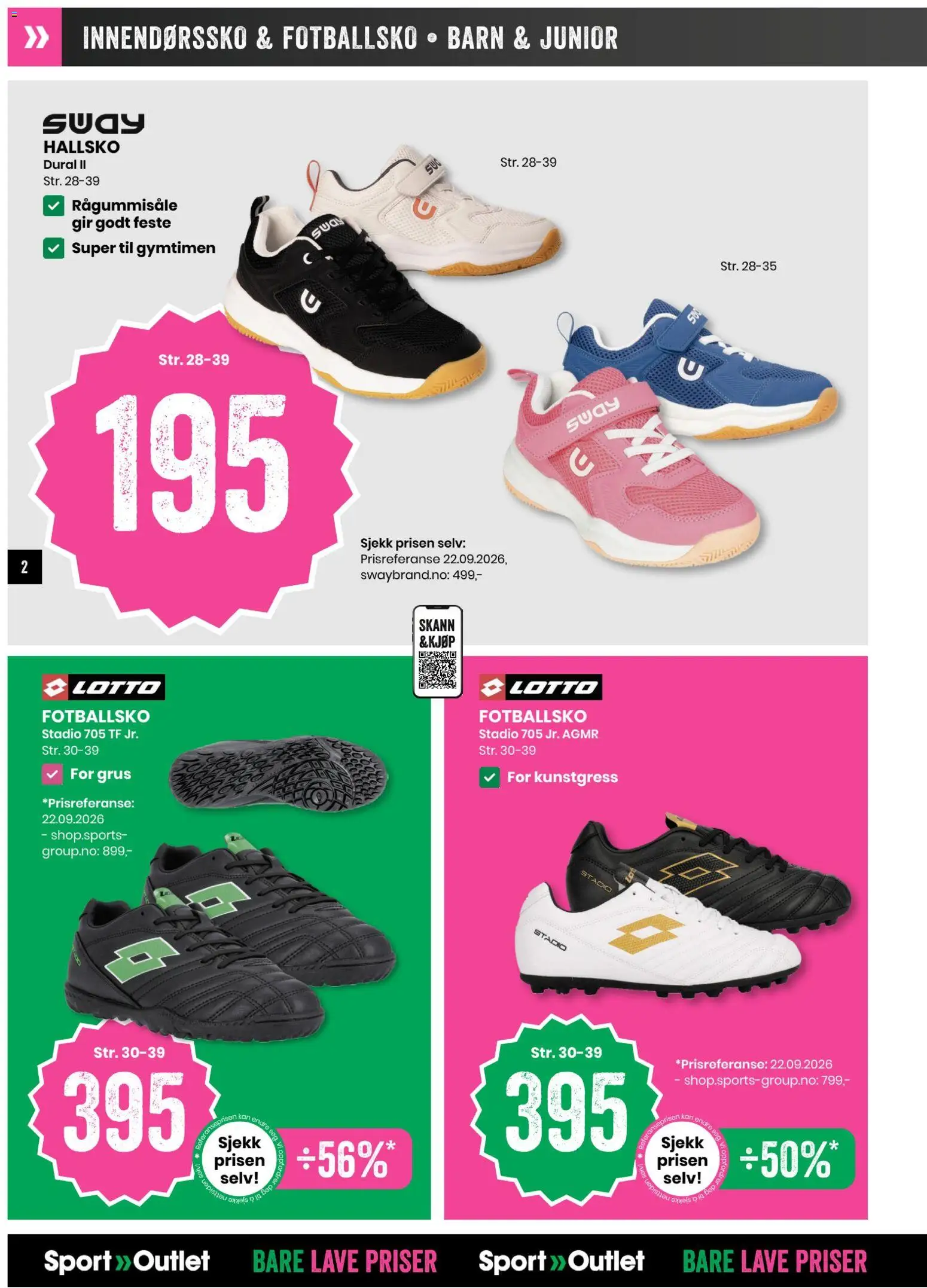 Forhåndsvis Sport Outlet kundeavis fra butikk Sport Outlet gyldig fra 06/10/2026 - Kål, Kunstgress