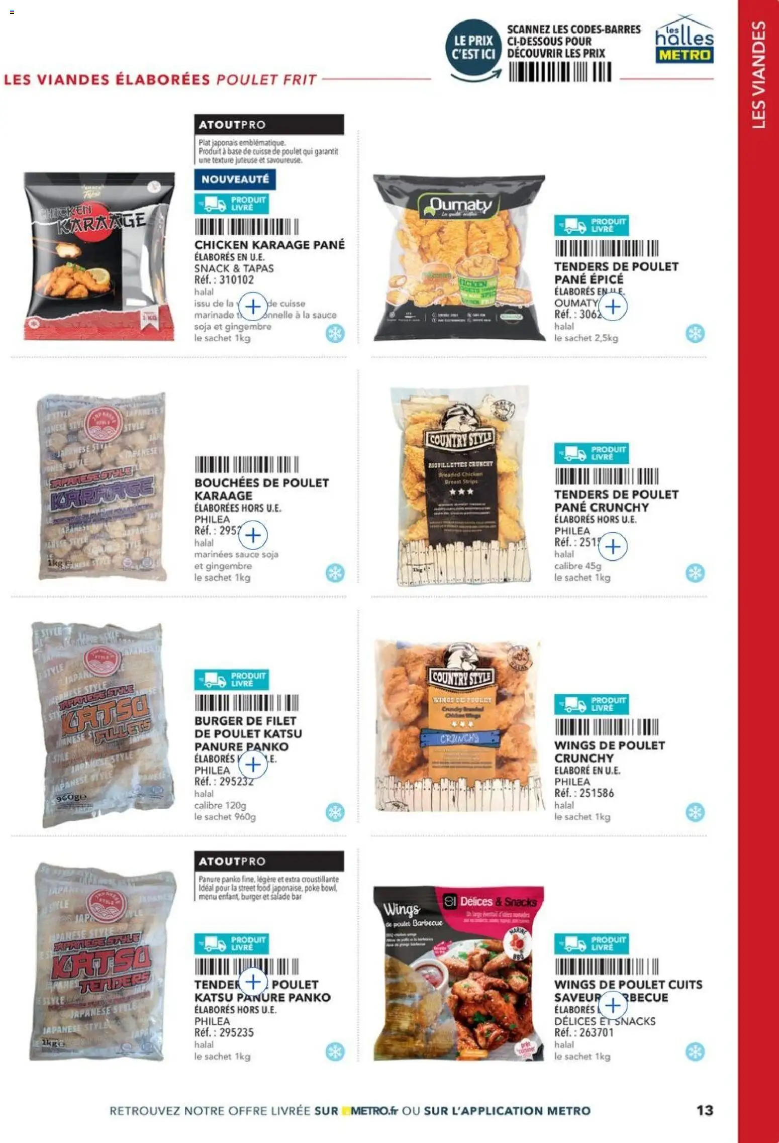 Prévisualisation de METRO - Restauration rapide du magasin METRO formulaire valide 14/04/2026 - Snacks, Barbecue, Livre, Poulet, Gingembre, Base, Cuisse, Tenders de poulet