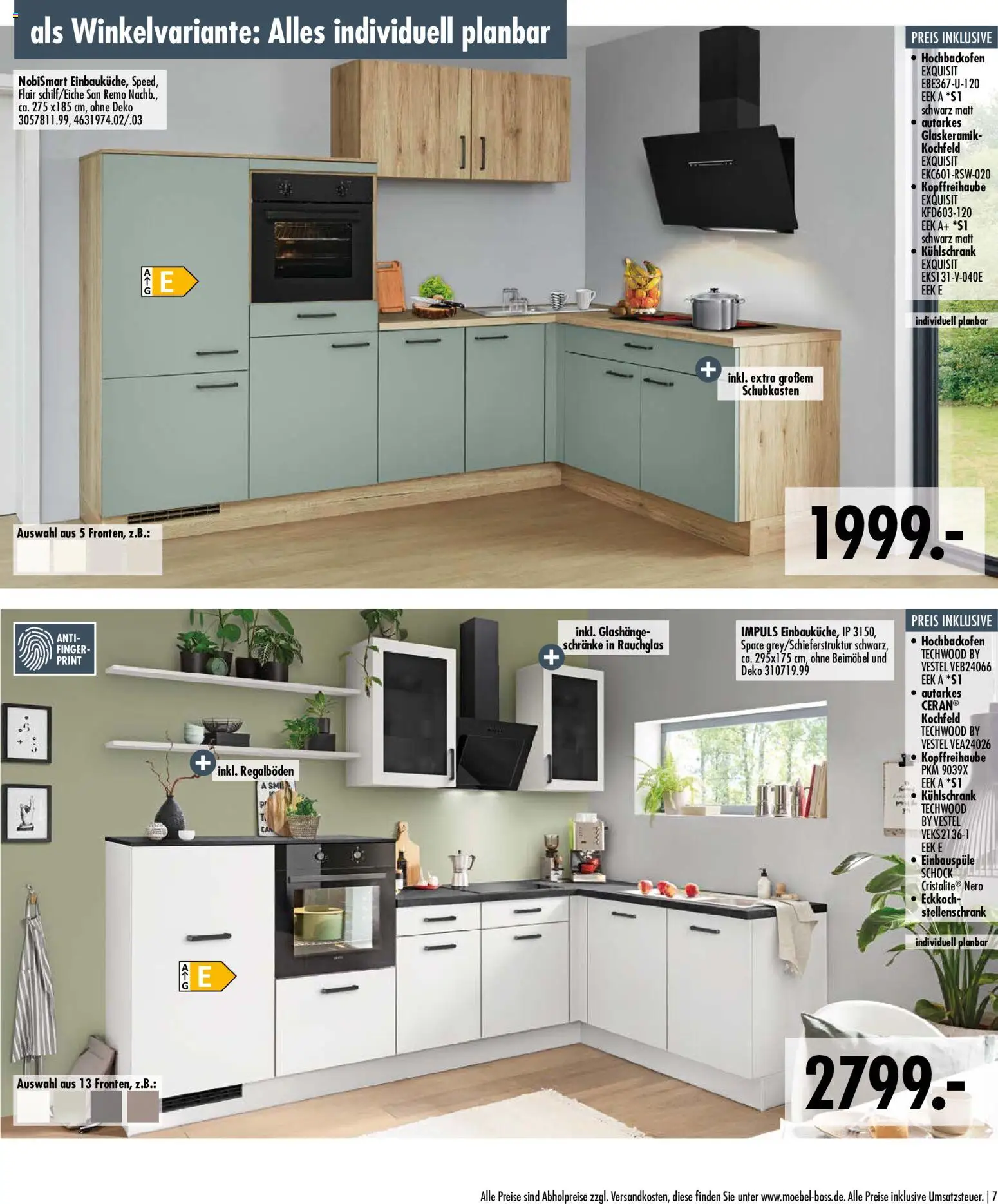 Vorschau von dem Prospekt des Geschäftes SB Möbel Boss, gültig ab dem 09.04.2026 - Kühlschrank, Kochfeld