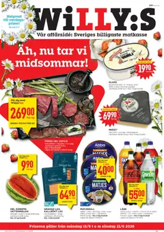 Förhandsgranska reklamblad Willys erbjudanden från butik Willys gäller från 15/06/2026