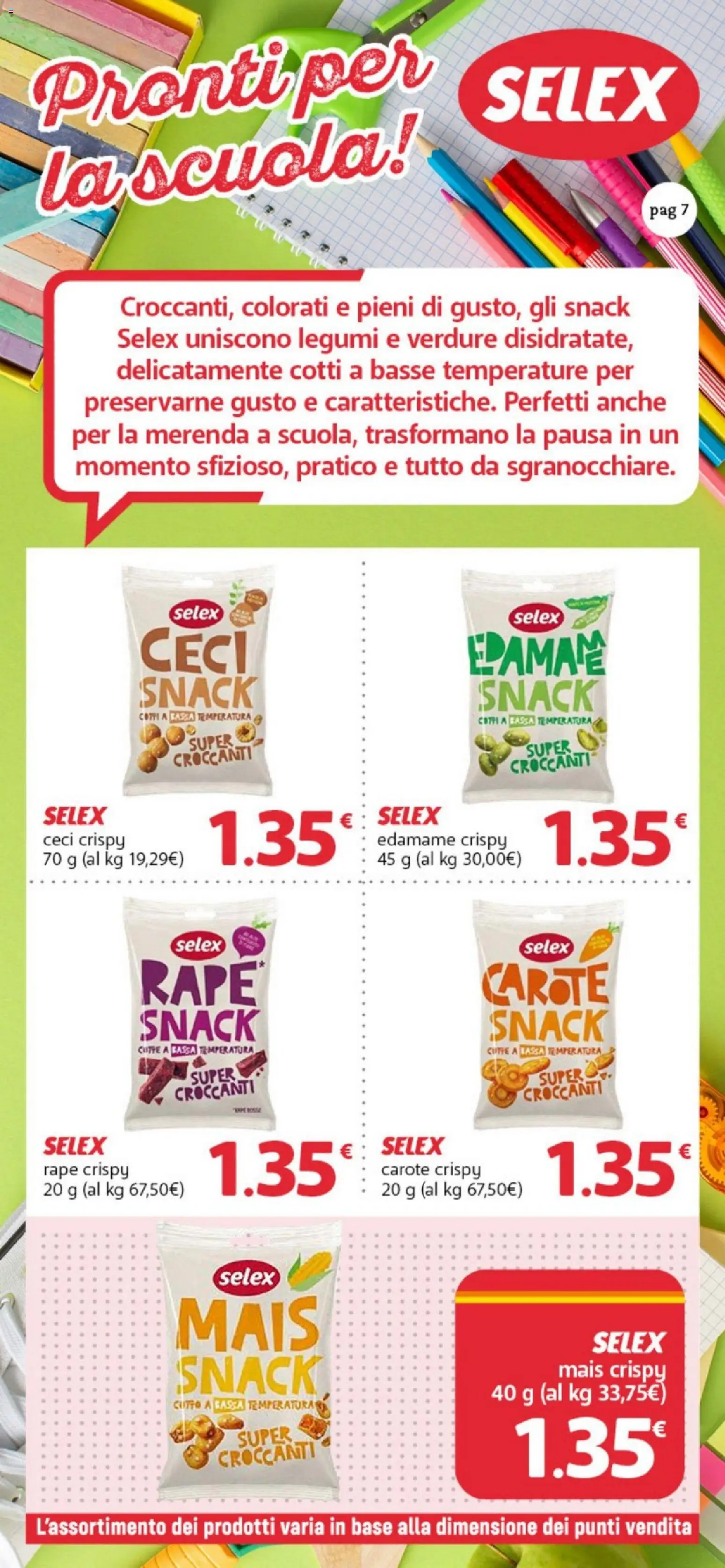 Anteprima dell'opuscolo DOK volantino Scuola dal negozio DOK valido da 11/09/2026 - Ceci, Legumi, Verdure, Mais, Carote