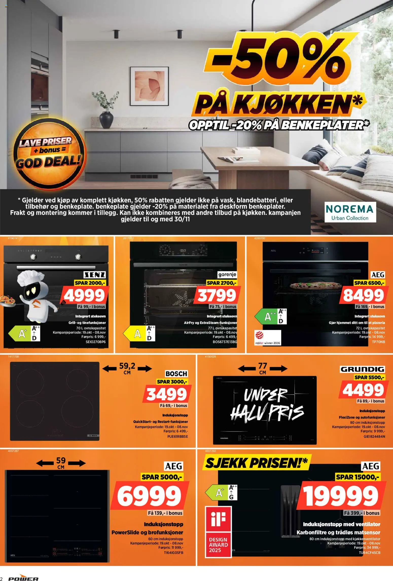 Forhåndsvis Power kundeavis fra butikk Power gyldig fra 26/10/2026 - Ved, Grill, Stekeovn