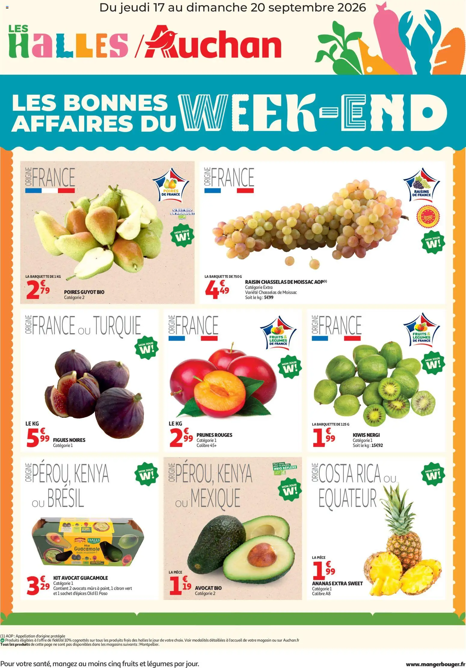 Voorbeeld van Auchan Les bons plan du week end dans votre hyper van winkel Auchan geldig vanaf 17/09/2026
