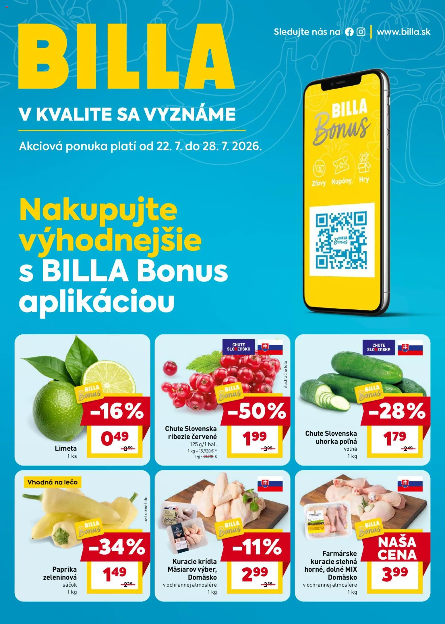 Náhľad Billa letáku platného od 22.07.2026
