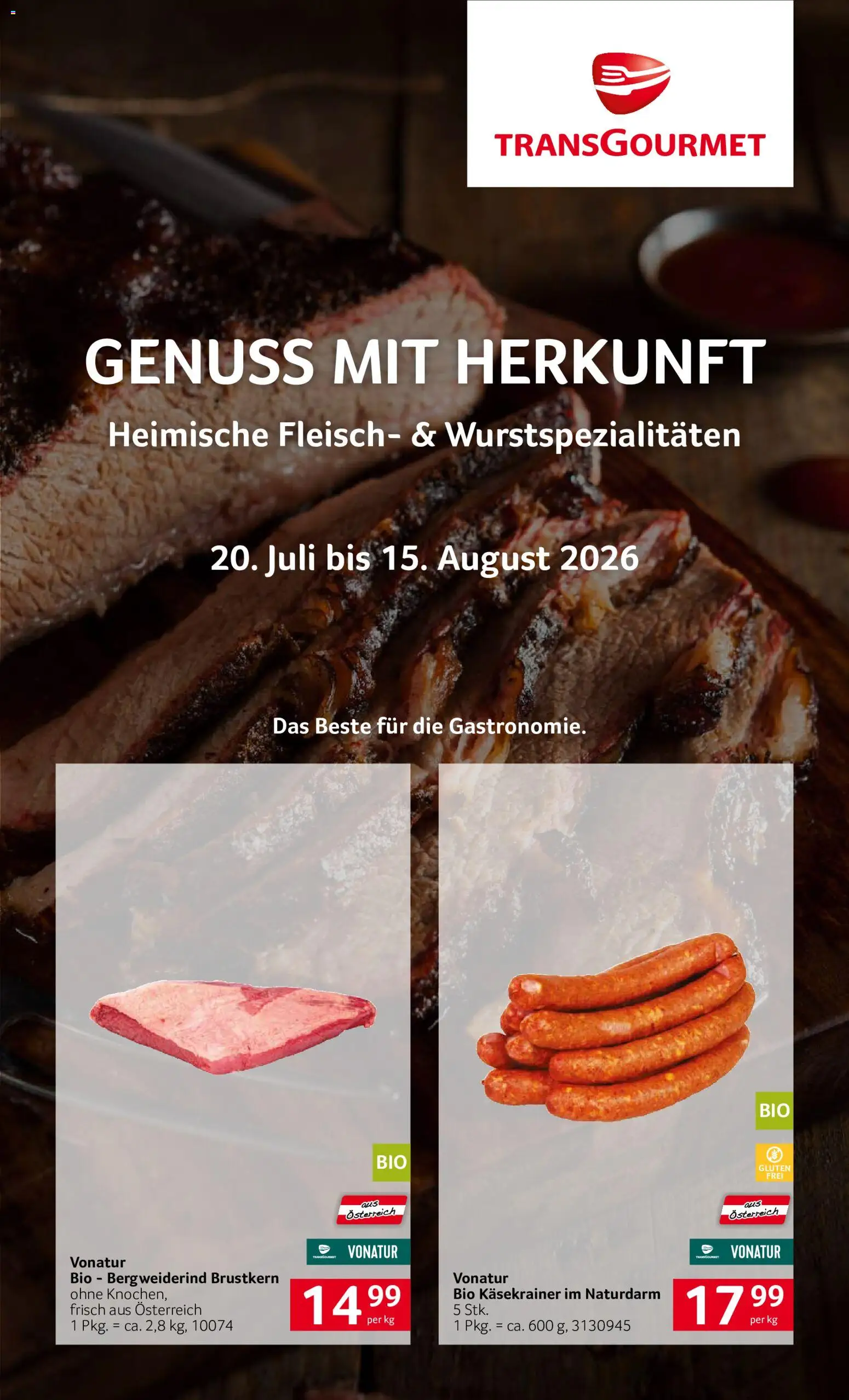 Vorschau der Angebote: Transgourmet Transgourmet Genuss mit Herkunft gültig ab 20.07.2026
