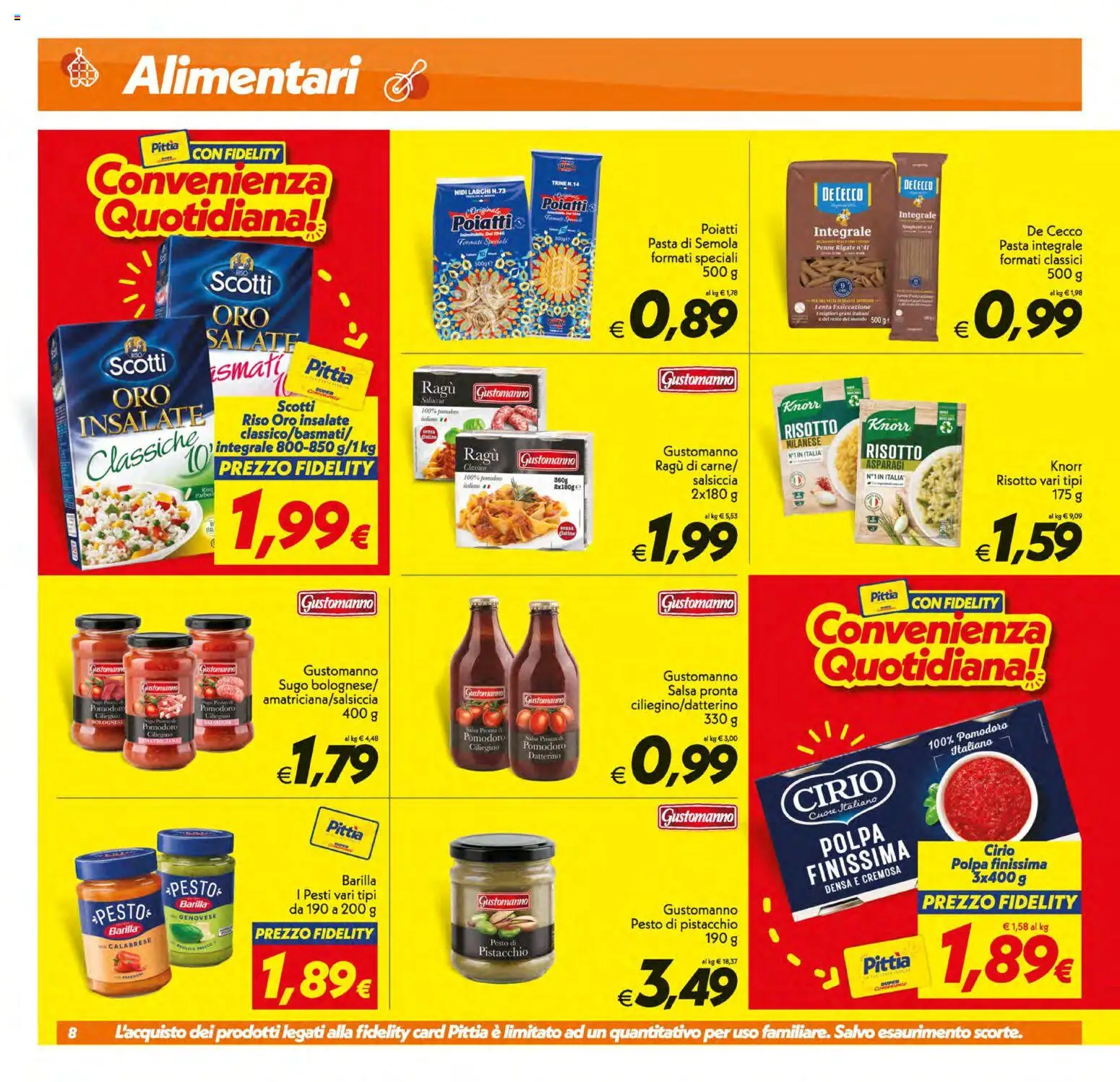 Anteprima dell'opuscolo SuperConveniente volantino Gela, Vittoria dal negozio SuperConveniente valido da 01/09/2026 - Pasta, Pomodoro, Ragú, Riso, Salsiccia, Asparagi, Sugo, Salsa