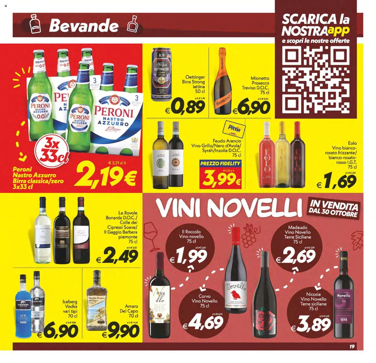 Anteprima dell'opuscolo SuperConveniente volantino dal negozio SuperConveniente valido da 23/10/2026 - Vino, Birra, Vodka, Amaro, Mionetto Prosecco, Vino bianco, Bevande, Mionetto