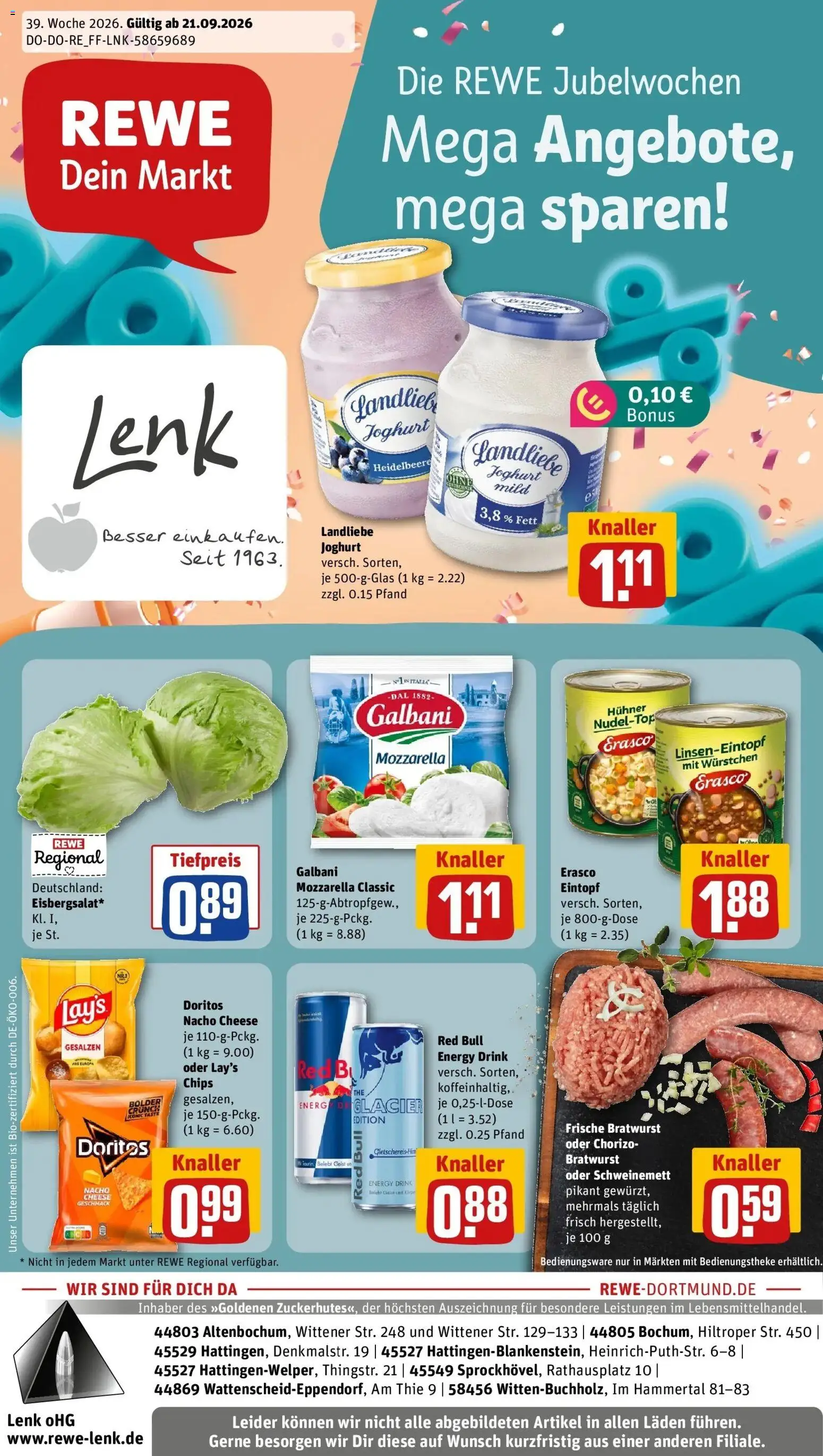 Vorschau von dem Prospekt des Geschäftes Rewe, gültig ab dem 21.09.2026