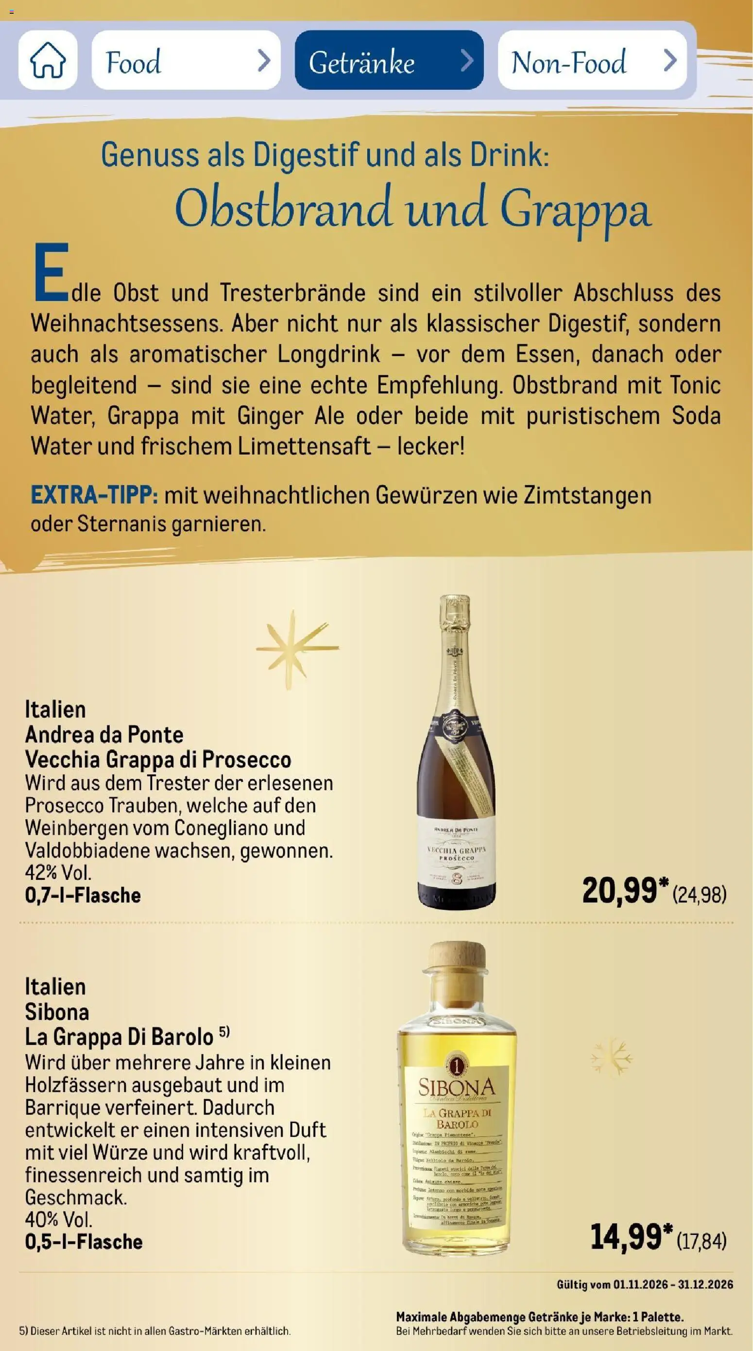 Vorschau von dem Prospekt des Geschäftes Metro, gültig ab dem 01.11.2026 - Obst, Prosecco, Duft