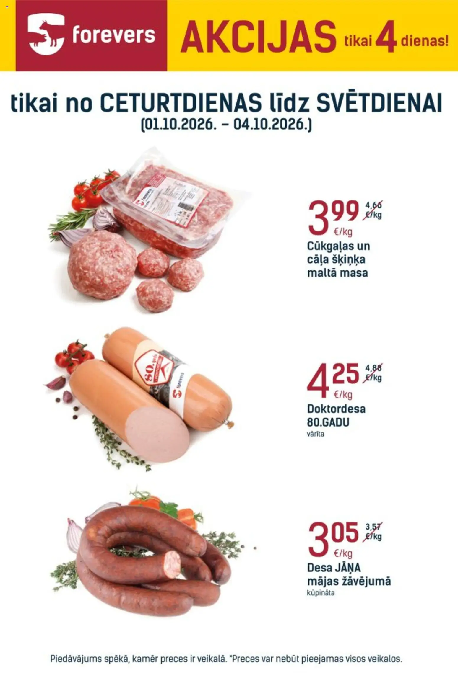 Skatīt Forevers akciju bukletu, derīgs no 01.10.2026.