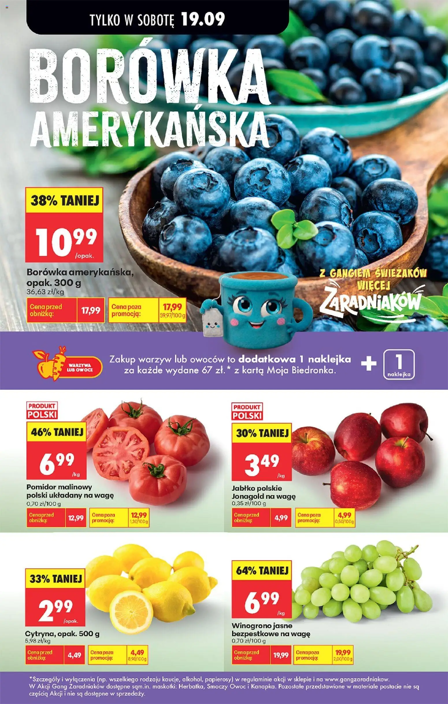 Pogląd gazetki "Biedronka gazetka - Najtańsza sobota" ze sklepu Biedronka ważnej od 19.09.2026