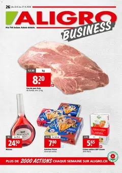 Vorschau des Merkblatts Aligro aktionen Business Chavannes, Matran, Genève, Sion vom Shop Aligro gültig von 22.06.2026 bis 27.06.2026