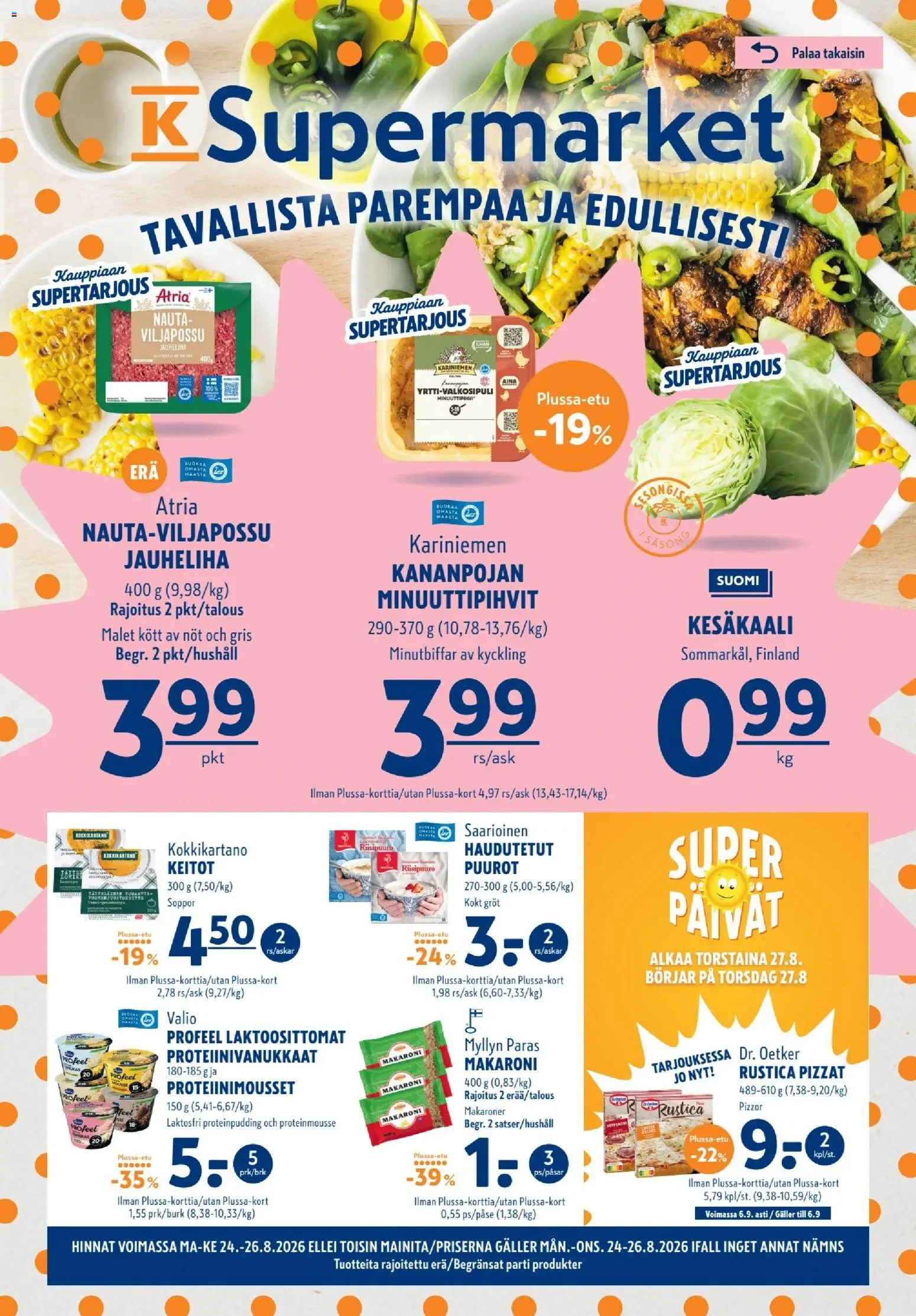 Kaupan K-Supermarket K-Supermarket tarjoukset esikatselu, voimassa 24/08/2026