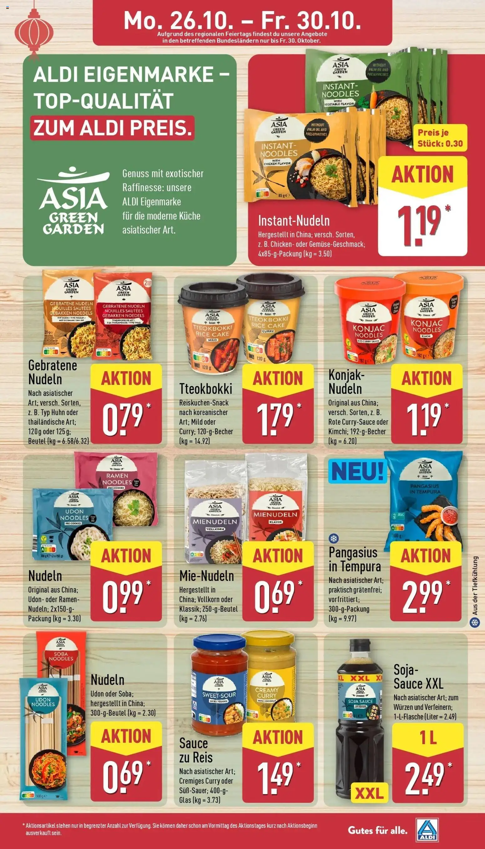 Vorschau von dem Prospekt des Geschäftes Aldi, gültig ab dem 26.10.2026