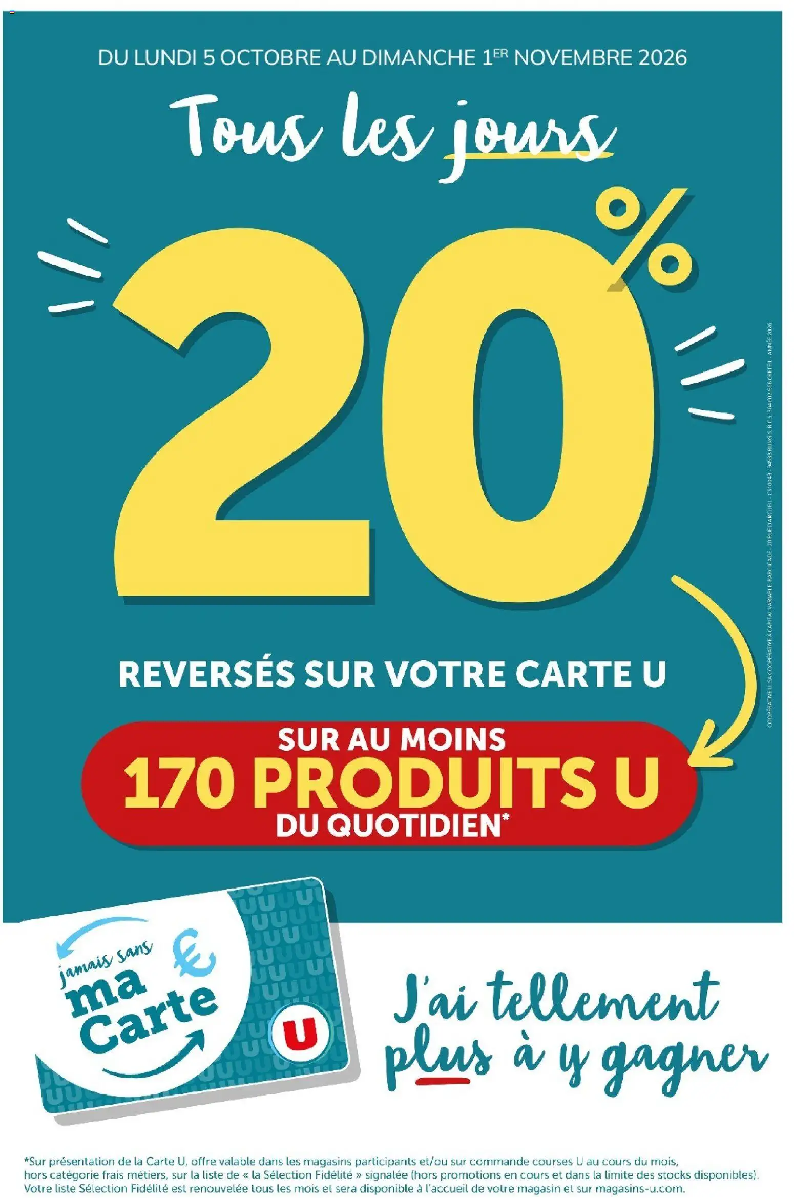 Prévisualisation de Super U - Ma sélection Carte U Octobre du magasin Super U formulaire valide 05/10/2026