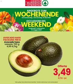 Anteprima dell'opuscolo Eurospar volantino Wochenende dal negozio Eurospar valido da 07/05/2026