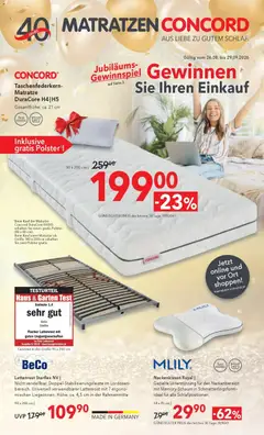 Vorschau der Angebote: Matratzen Concord Matratzen Concord Vösendorf gültig ab 26.08.2026